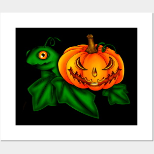 Turtle jack-o-lantern Posters and Art